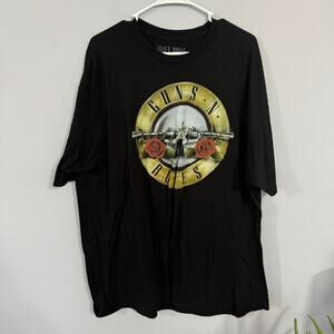 Guns N Roses Short Sleeve Band Tee Shirt Men's Size XXL Black Cotton Blend